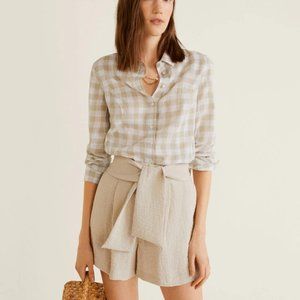 Mango Textured Cotton Shirt